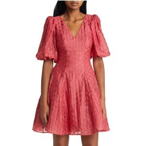 Rachel Parcell Dot Jacquard Fit and Flare Organza Dress
